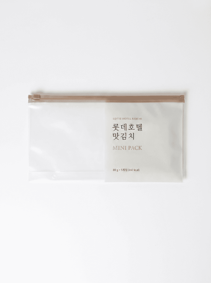 롯데 김치 여행용 김치 포장용 지퍼백 